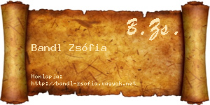 Bandl Zsófia névjegykártya