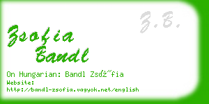 zsofia bandl business card